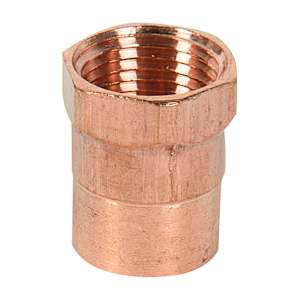 Copper Adapter 1/2 in. SO x 3/8 in. FPT