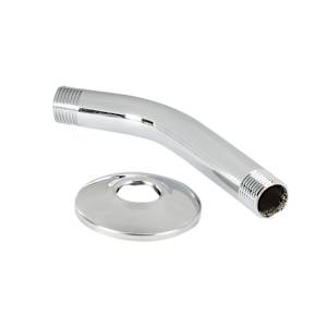 Bras et bride de douche chrome