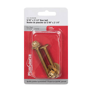 Boulons de toilette 5/16 po x 2 1/4 po Pqt/2