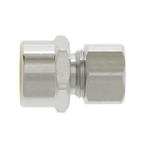 Straight Brass Coupling 1/2 in. welded x 3/8 in. comp