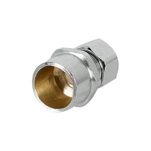 Straight Brass Coupling 1/2 in. welded x 3/8 in. comp