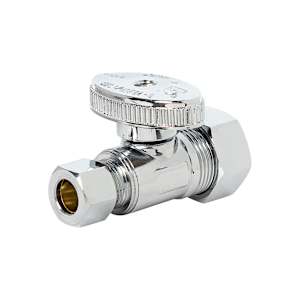 Robinet à compression droit 5/8 po OD x 3/8 po