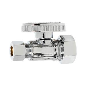 Robinet à compression droit 5/8 po OD x 3/8 po
