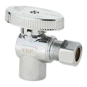 Robinet à souder coudé 1/2 po x 3/8 compression