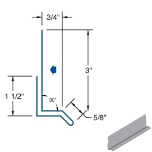 Moulure d'égouttement pour revêtement en acier Bellara 10 pi gris régent