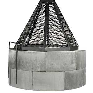 Fire Screen for Concrete Block Fireplace