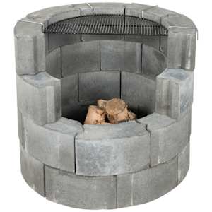Grille de cuisson pour foyer en blocs de béton