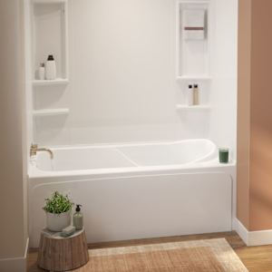 Baignoire alcôve Miranda Cordo drain à gauche 60 po x 30 po