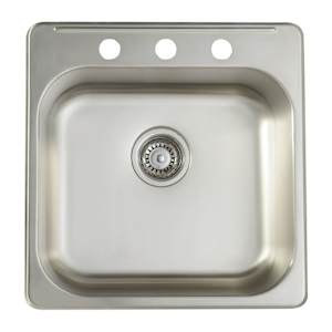 Évier de cuisine simple Axel en acier inoxydable 20 po x 20 1/2 po TASSILI