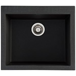 Évier de cuisine simple Nero noir 23 po x 20 po TASSILI SUPRA