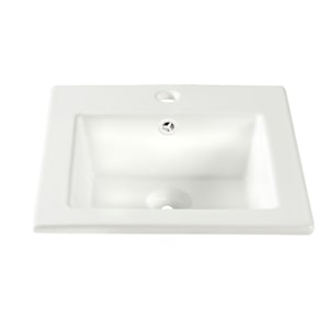 Lavabo carré en porcelaine blanche Ilda 16 5/16 po x 16 5/16 po TASSILI SUPRA