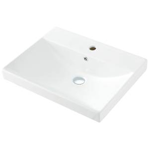 TASSILI SUPRA Greta Rectangular Porcelain Wash Basin White 24 in. x 18 1/2 in.