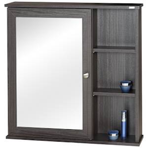 Pharmacie Elsa grise avec miroir 29 1/2 po x 29 1/2 po TASSILI