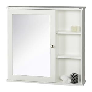 TASSILI Elsa Medicine Cabinet White with Mirror 29 1/2 in. x 29 1/2 in.