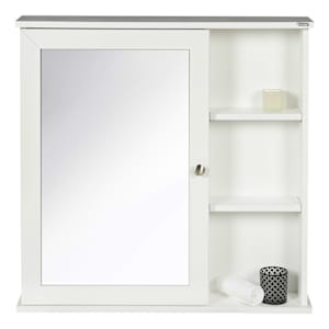 TASSILI Elsa Medicine Cabinet White with Mirror 29 1/2 in. x 29 1/2 in.