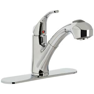 Robinet de cuisine à douchette rétractable 1 poignée Shelton chrome