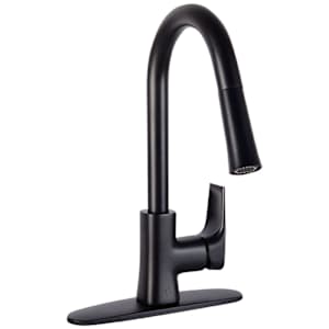 TASSILI SUPRA Lecco 1-Handle Pull-Out Kitchen Faucet Black