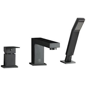 TASSILI SUPRA Tolomeo 1-Handle Bathtub Faucet with Hand Shower Black