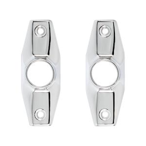 Shower Curtain Rod Flanges Chrome Pkg/2