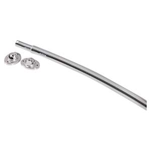 Extendable Curved Shower Curtain Rod Chrome 55 in. to 63 in.