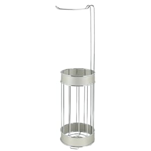 Free-Standing Toilet Paper Holder with Storage Chrome