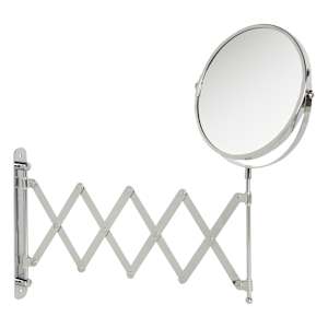 Miroir mural extensible de salle de bains chrome 6 3/4 po