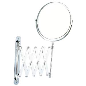 Miroir mural extensible de salle de bains chrome 6 3/4 po