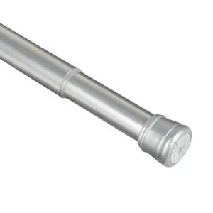 TASSILI Extendable Shower Curtain Rod Brushed Chrome 39 3/4 in. to 72 in.