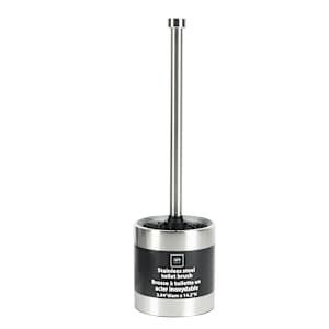 Brosse à toilette avec support en acier inoxydable chrome