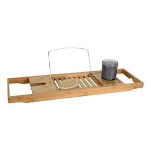Bamboo Adjustable Bathtub Caddy