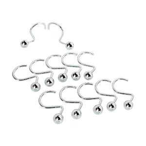 Shower Curtain Hooks Pkg/12 Chrome