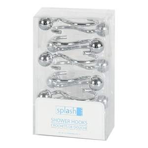 Shower Curtain Hooks Pkg/12 Chrome