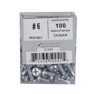 Self-Drilling Metal Screws 7/16 in. n° 6 Pkg/100