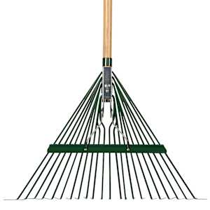 Steel Leaf Rake with Wooden Handle 22 in.