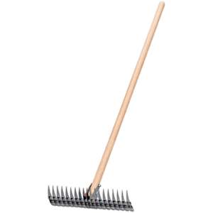 Râteau à déchaumer en acier avec manche en frêne 55 1/2 po GARANT