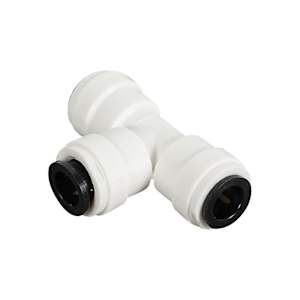 Quick-Connect Tee Coupling , 3/8 in. O.D. x 3/8 in. O.D.