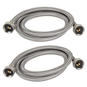 NEKTRA Washing Machine Braided Connectors 3/4 in. x 3/4 in. x 5 ft. Pkg/2
