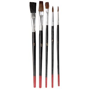RICHARD Set of 5 Artist Brushes Mixed Bristles