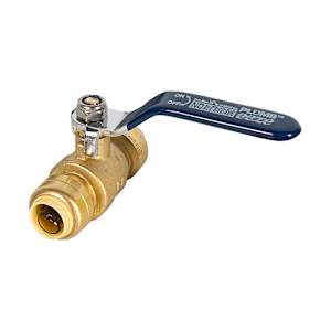 Robinet à bille Easy-Grip Push 1/2 po x 1/2 po