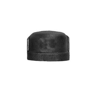 Black Steel Female Cap 1/2 in.