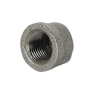 Black Steel Female Cap 1/2 in.