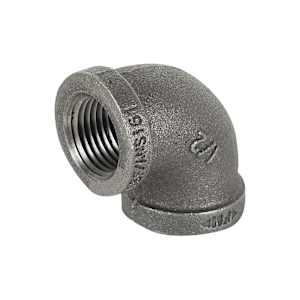 Black Steel 90° Elbow Fitting 1/2 in. (FxF)