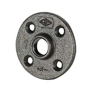Black Steel Female Floor Flange 1/2 in.