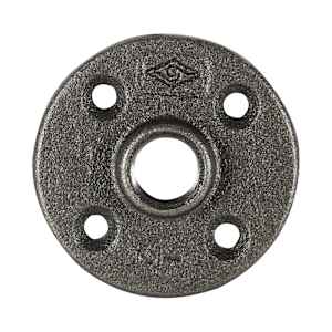 Black Steel Female Floor Flange 1/2 in.