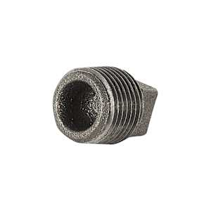 Black Steel Male Plug 1/2 in.