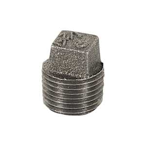 Black Steel Male Plug 1/2 in.