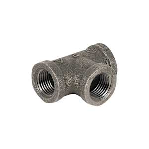 Black Steel Tee Fitting 1/2 in. (FxFxF)