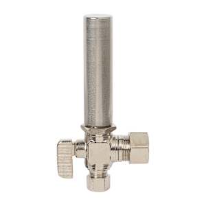 Robinet d'arrêt coudé antibélier 5/8 po x 3/8 po compression