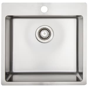Single Bowl Kitchen Sink Stainless Steel 19 3/4 in. x 20 in.