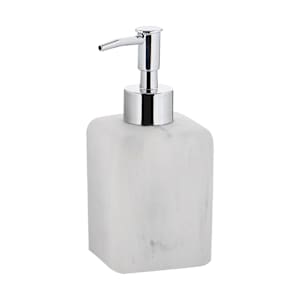 White Marble Effect Ceramic Soap Dispenser